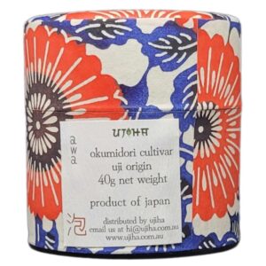 awa matcha can A wrapped in washi paper