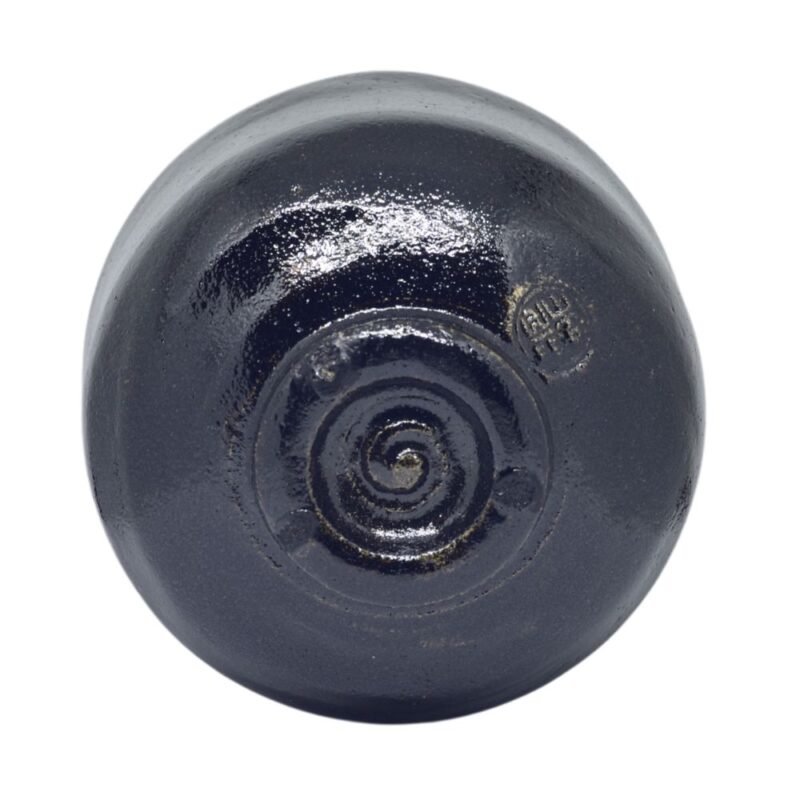 Raku Matcha Bowl Black Bottom