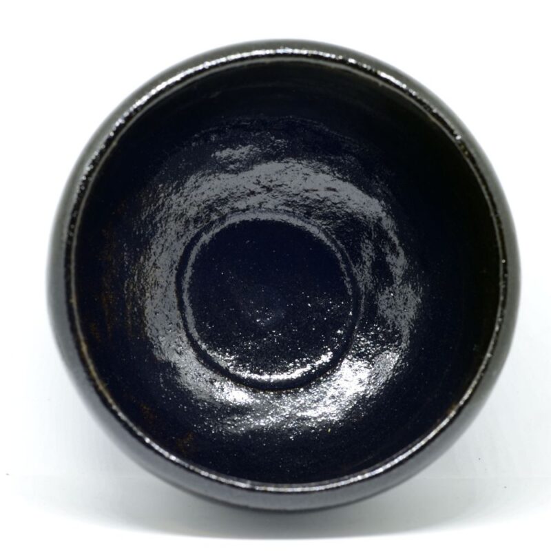 Raku Matcha Bowl Black Inside