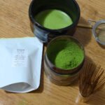 ujiha koku cermeonial grade matcha in tea caddy