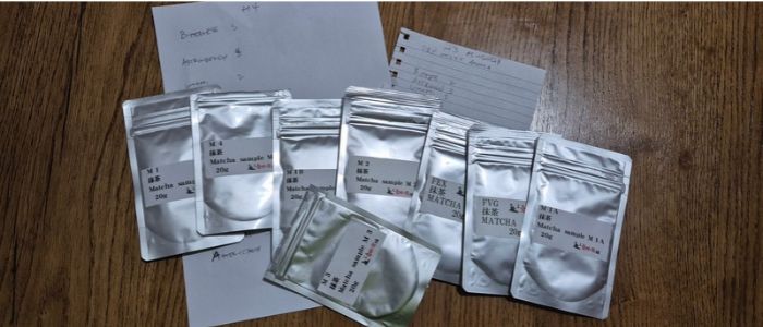 maiko tea samples for reviewing taste test